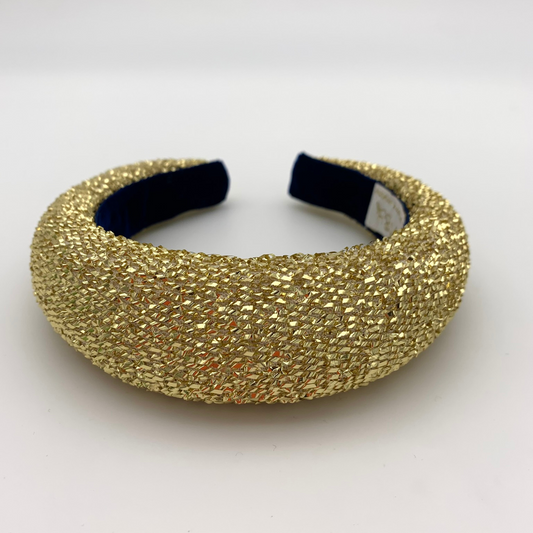 Gold Lamé Padded Headband