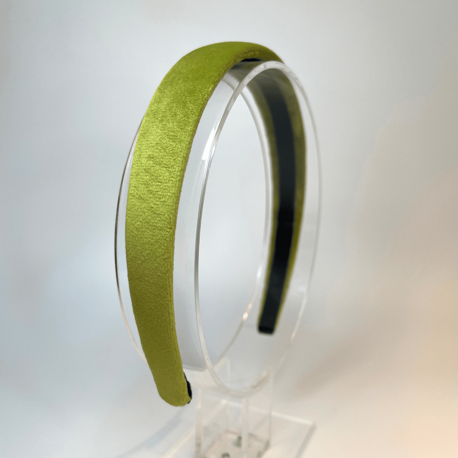 2cm wide pistachio velvet Alice band