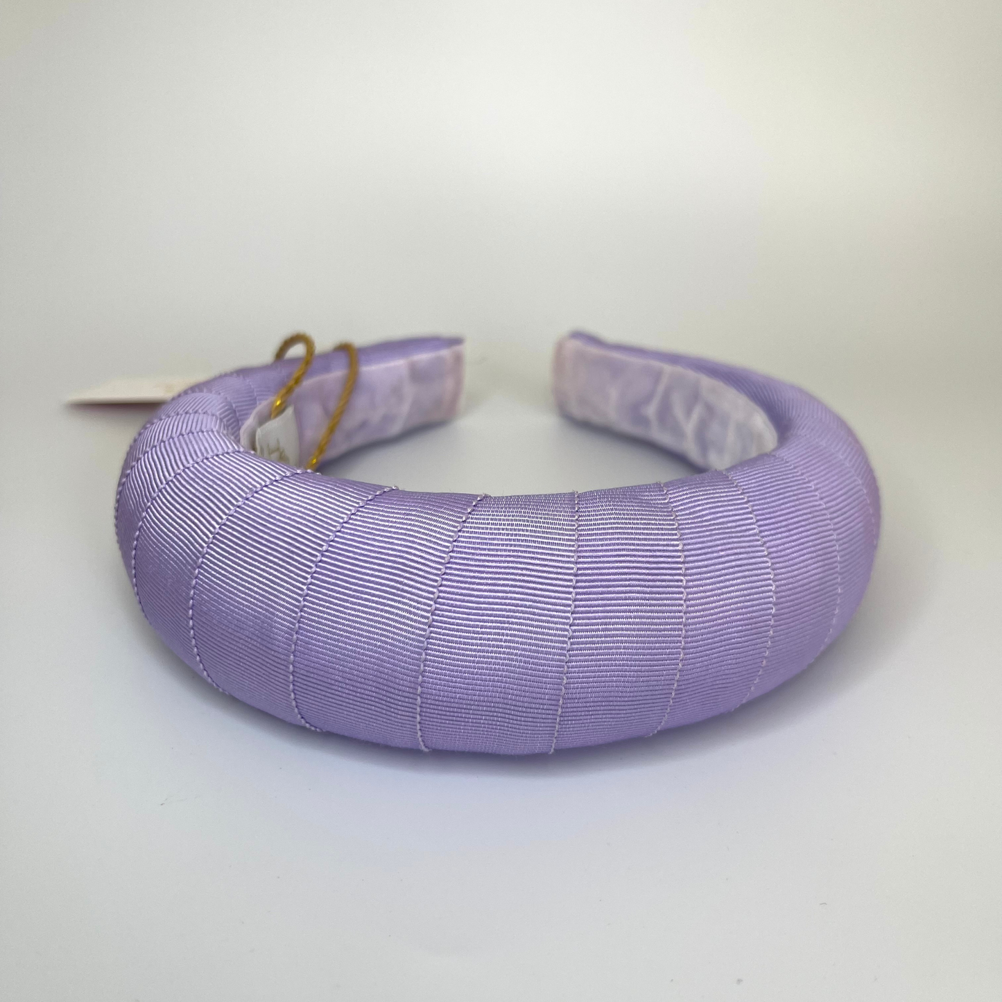 Lilac ribbon wrap headband lined in velvet ribbon