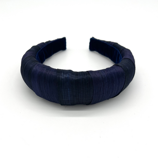 Two tone navy padded headband